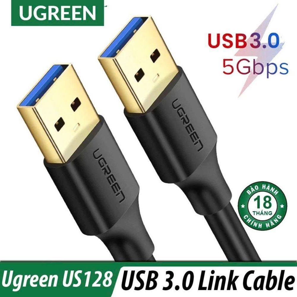 USB 3.0 케이블 Ugreen US128 속도 5Gbps 컴퓨터 연결 하드 드라이브(길이 1m)